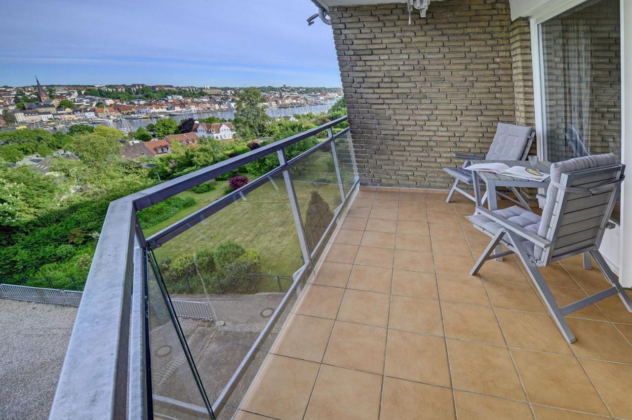 Fewo1846 - Bellevue - Sonnige 2-Zimmer-Wohnung Mit Balkon Und Hafenblick 플렌스부르크 외부 사진